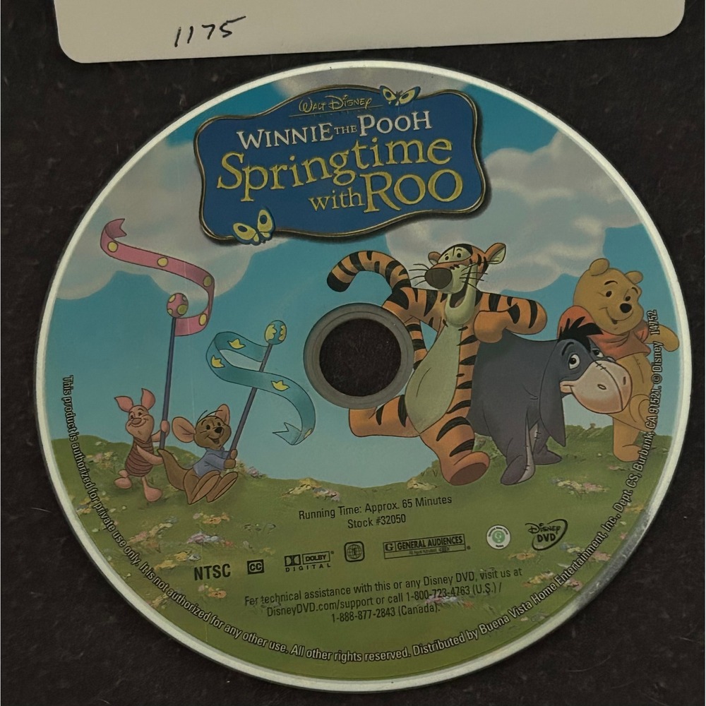 Winnie The Pooh Springtime With Roo DVD Disc Only Disney Tested Works - Picture 3 of 3
